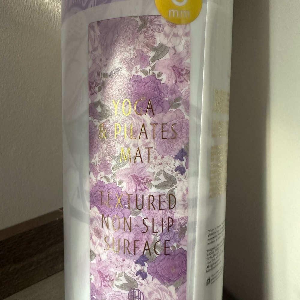 Floral Yoga & Pilates Mat - Purple